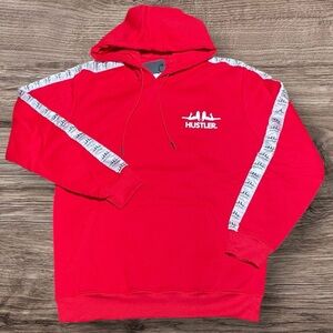 Hustler Reason Red Hoodie with White Details Size Large